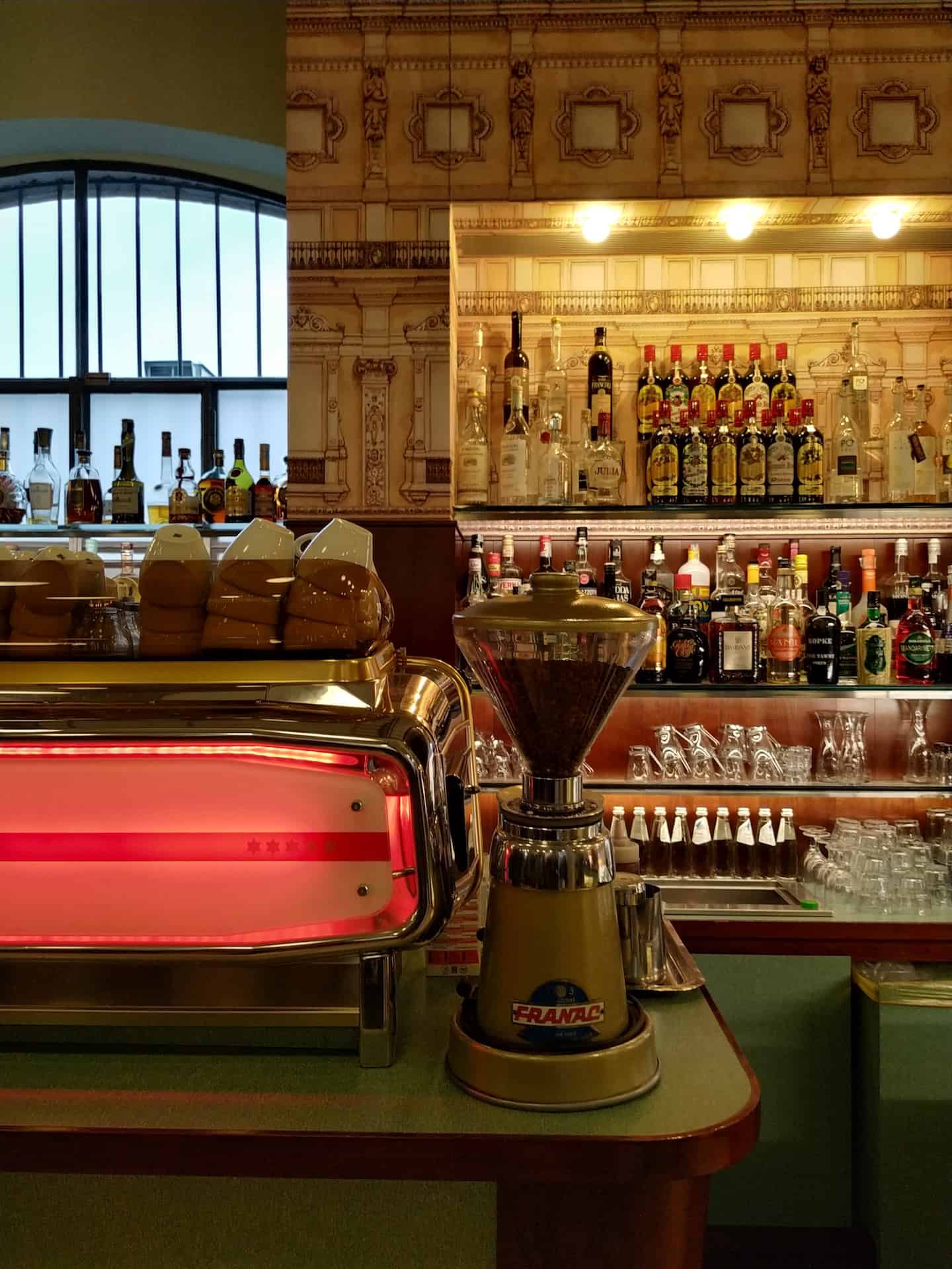 Bar Luce in the Prada Foundation designed by Wes Anderson