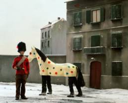 Paolo Ventura soldier and pantomime horse