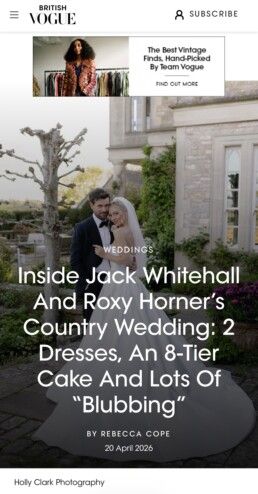 Jack Whitehall & Roxy Horner wedding - Et Liberi dress