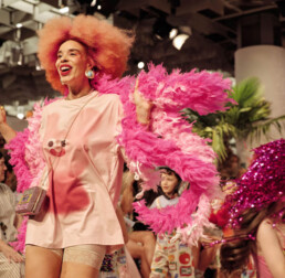 Pirouette runway SS27 disco at Pitti Bimbo